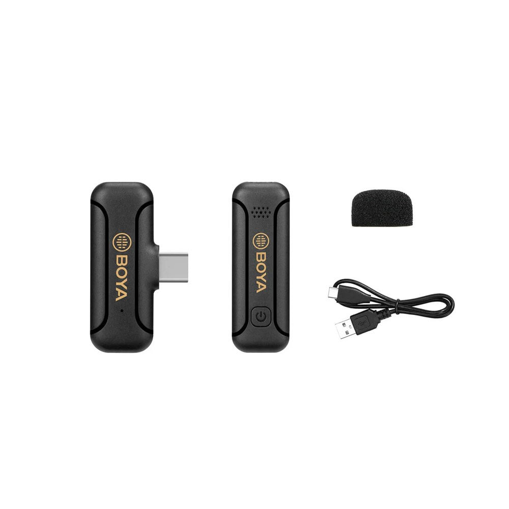 BOYA BY-WM3 Trådlöst Mikrofon Set m. USB-C - Svart