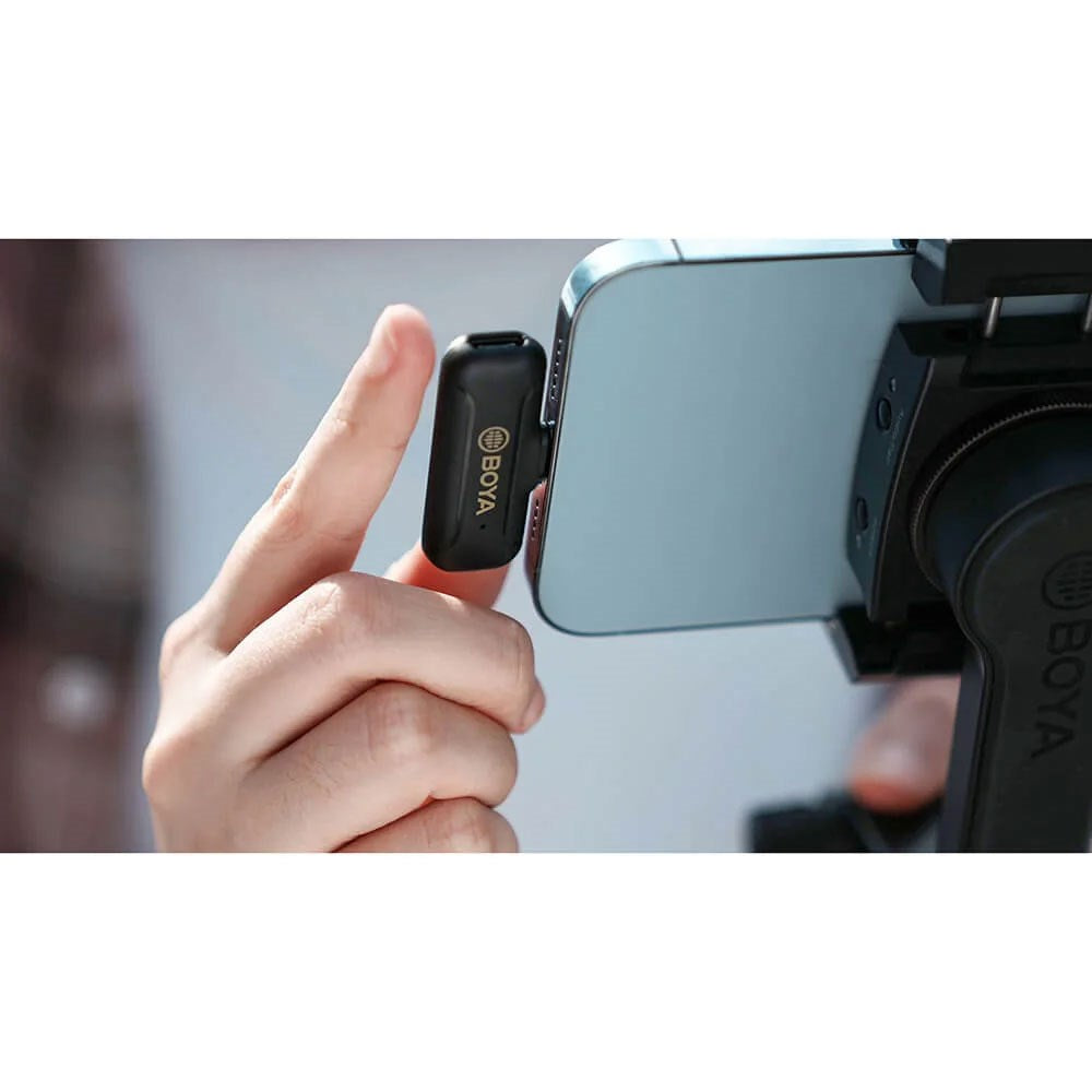 BOYA BY-WM3 Trådlöst Mikrofon Set m. USB-C - Svart