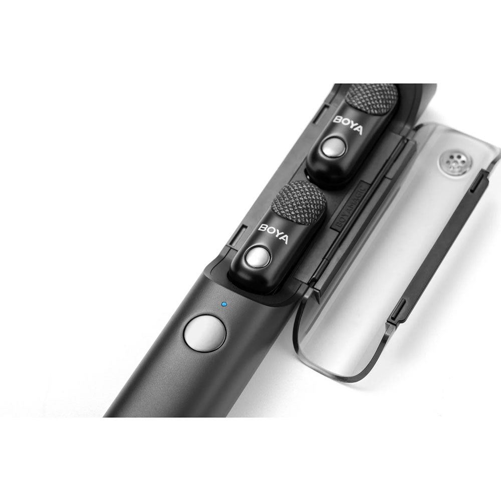 BOYA Magic-02 AI Trådlös Mikrofon - Lightning / USB-C / 3.5mm Minijack - Svart