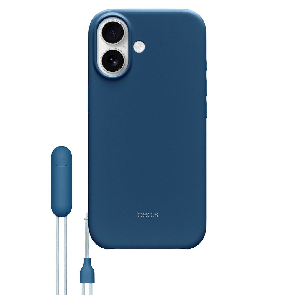 Original Apple Beats iPhone 17 Skal m. Rem - MagSafe Kompatibel - Bedrock Blue