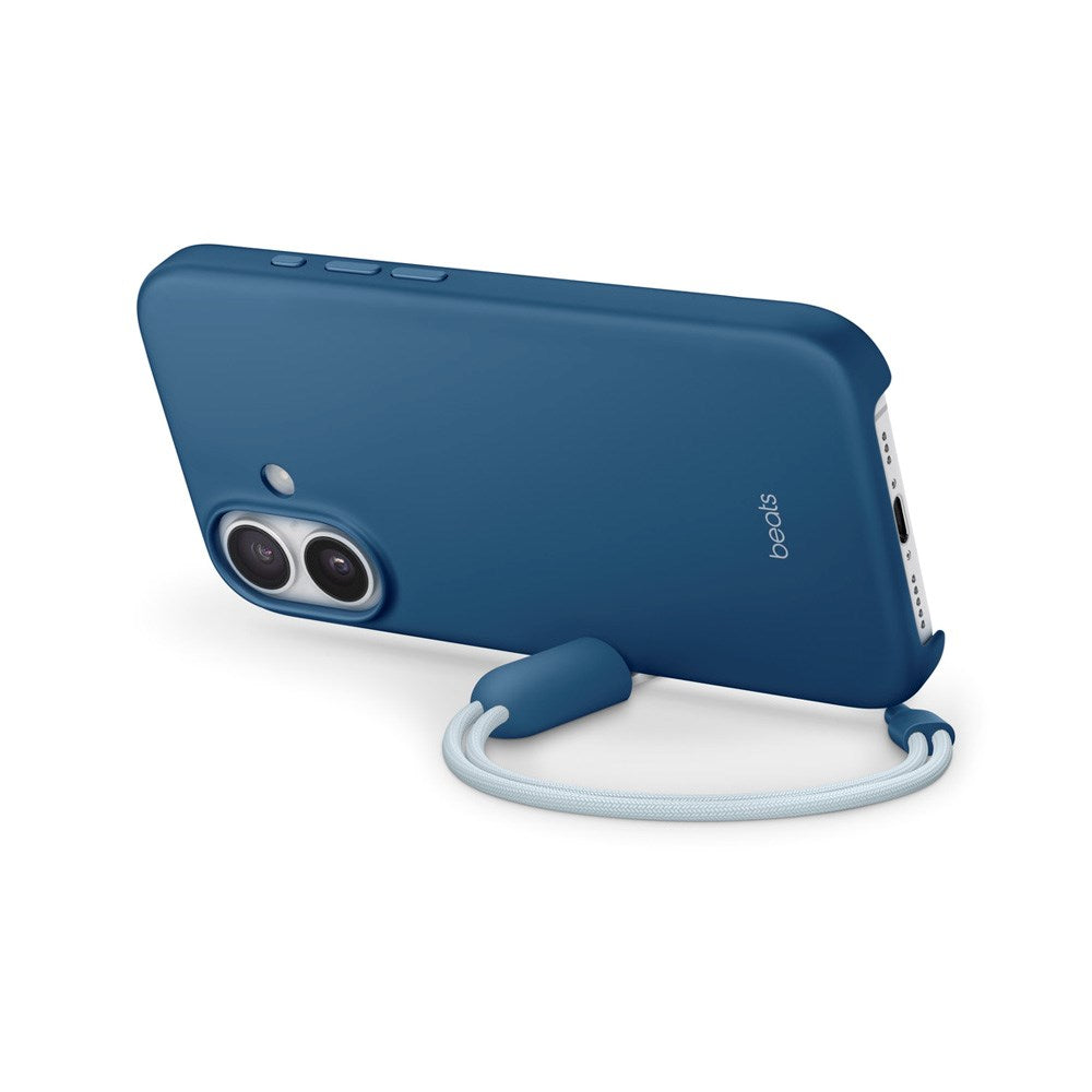Original Apple Beats iPhone 17 Skal m. Rem - MagSafe Kompatibel - Bedrock Blue