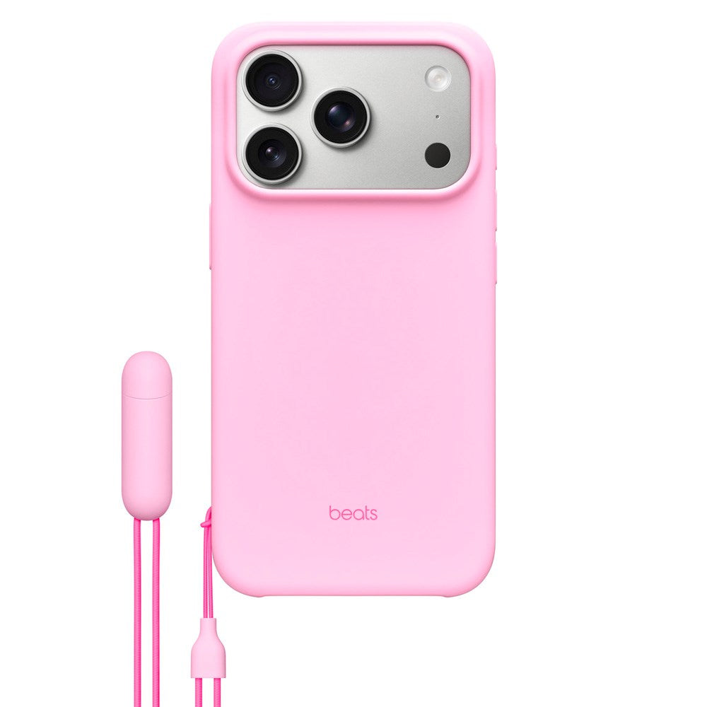 Original Apple Beats iPhone 17 Pro Skal m. Rem - MagSafe Kompatibel - Pebble Pink