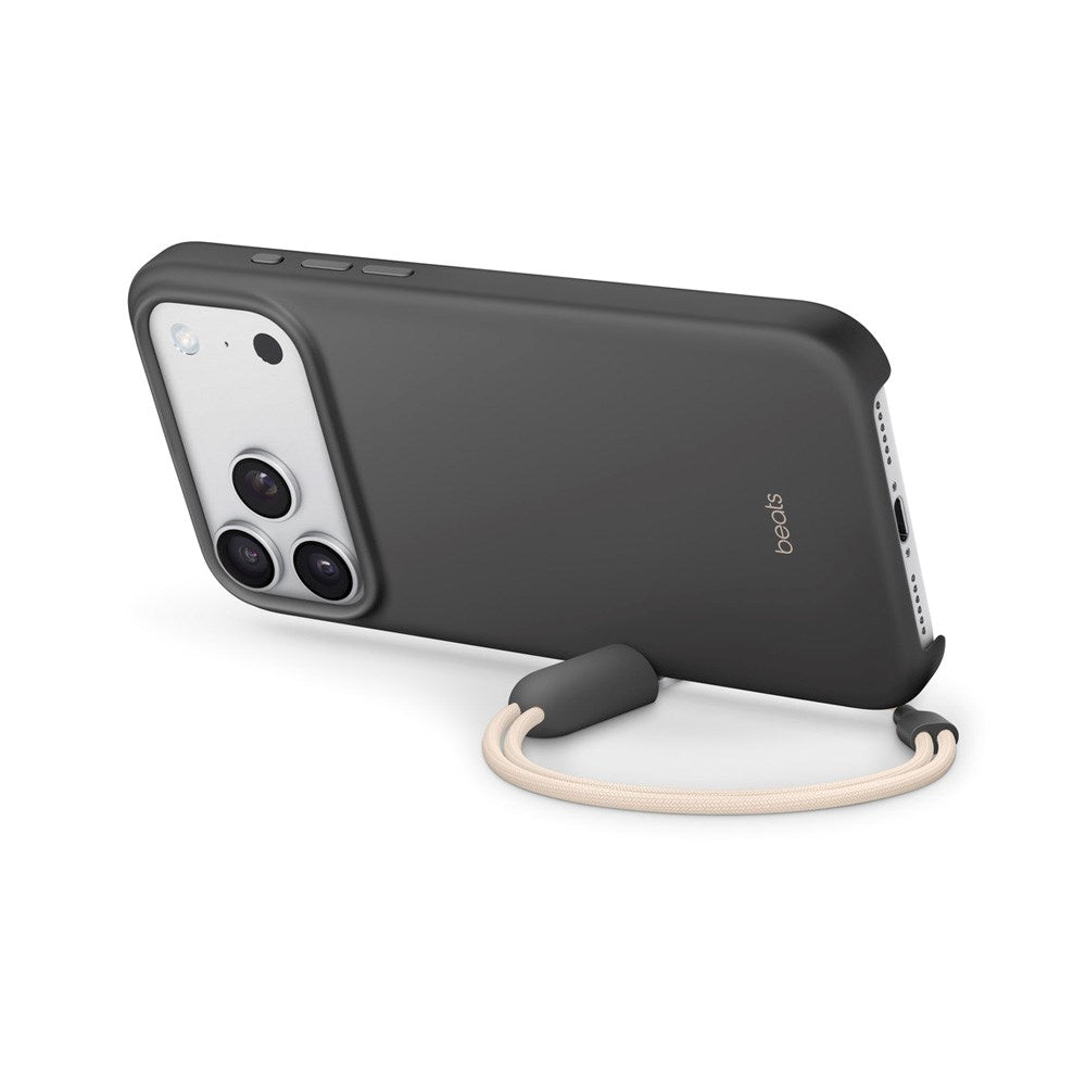 Original Apple Beats iPhone 17 Pro Max Skal m. Rem - MagSafe Kompatibel - Granite Gray