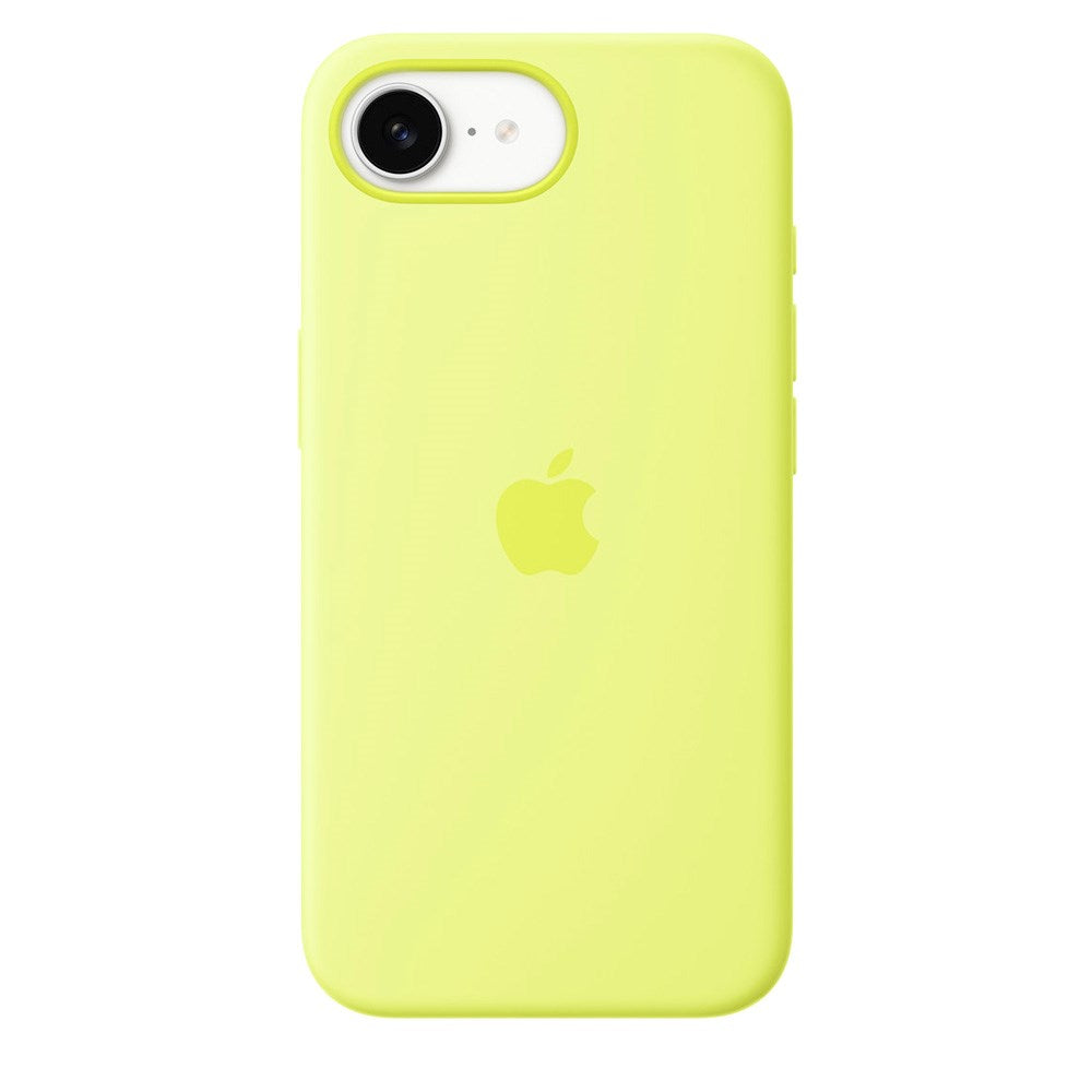 Original Apple iPhone 16e Silikon Skal - Neon Yellow (MGYW4ZM/A)