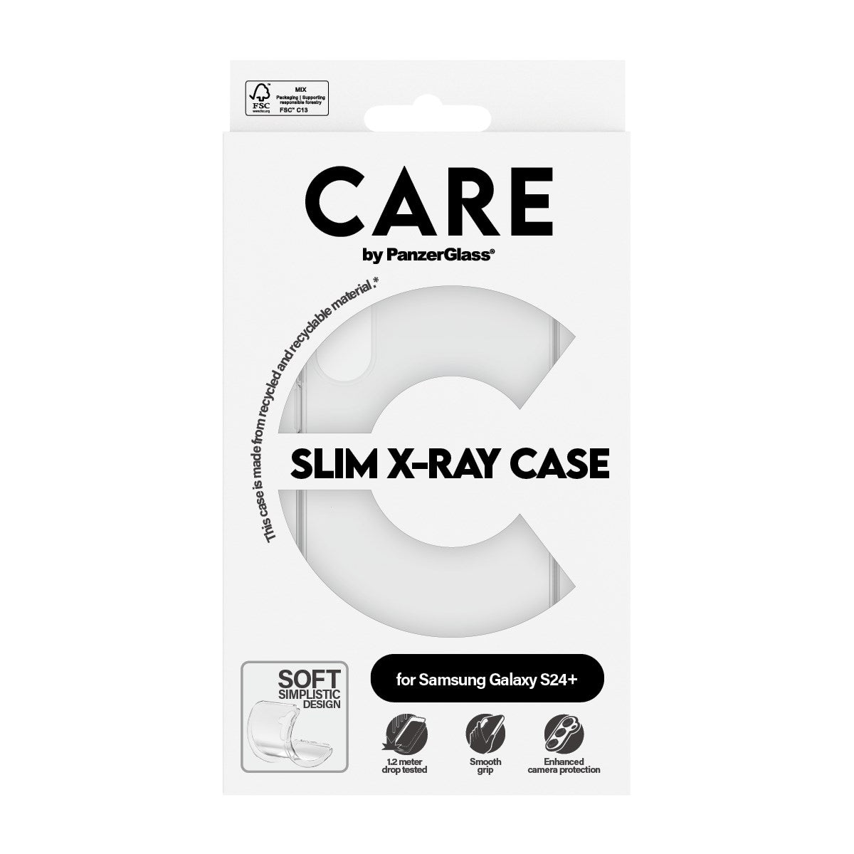 CARE by PanzerGlass Samsung Galaxy S24+ (Plus) FASHION X-Ray Soft Basic Skal - Genomskinlig