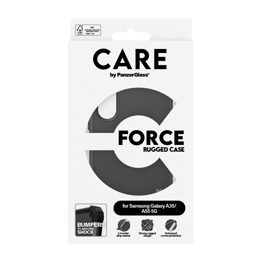 CARE by PanzerGlass Samsung Galaxy A35 (5G) / A55 (5G) Fashionable FORCE Case - MagSafe Kompatibel - Svart