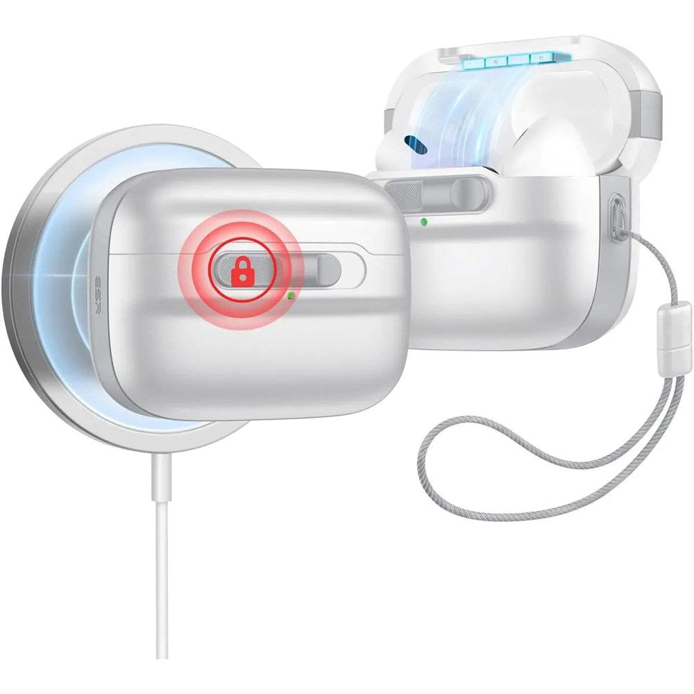 ESR AirPods Pro (1. & 2. Gen.) HaloLock Pulse Fodral - MagSafe Kompatibel - Vit