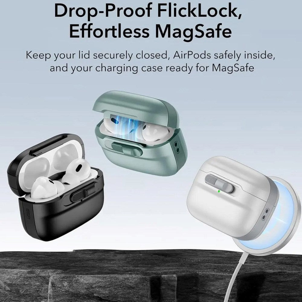 ESR AirPods Pro (1. & 2. Gen.) HaloLock Pulse Fodral - MagSafe Kompatibel - Grön