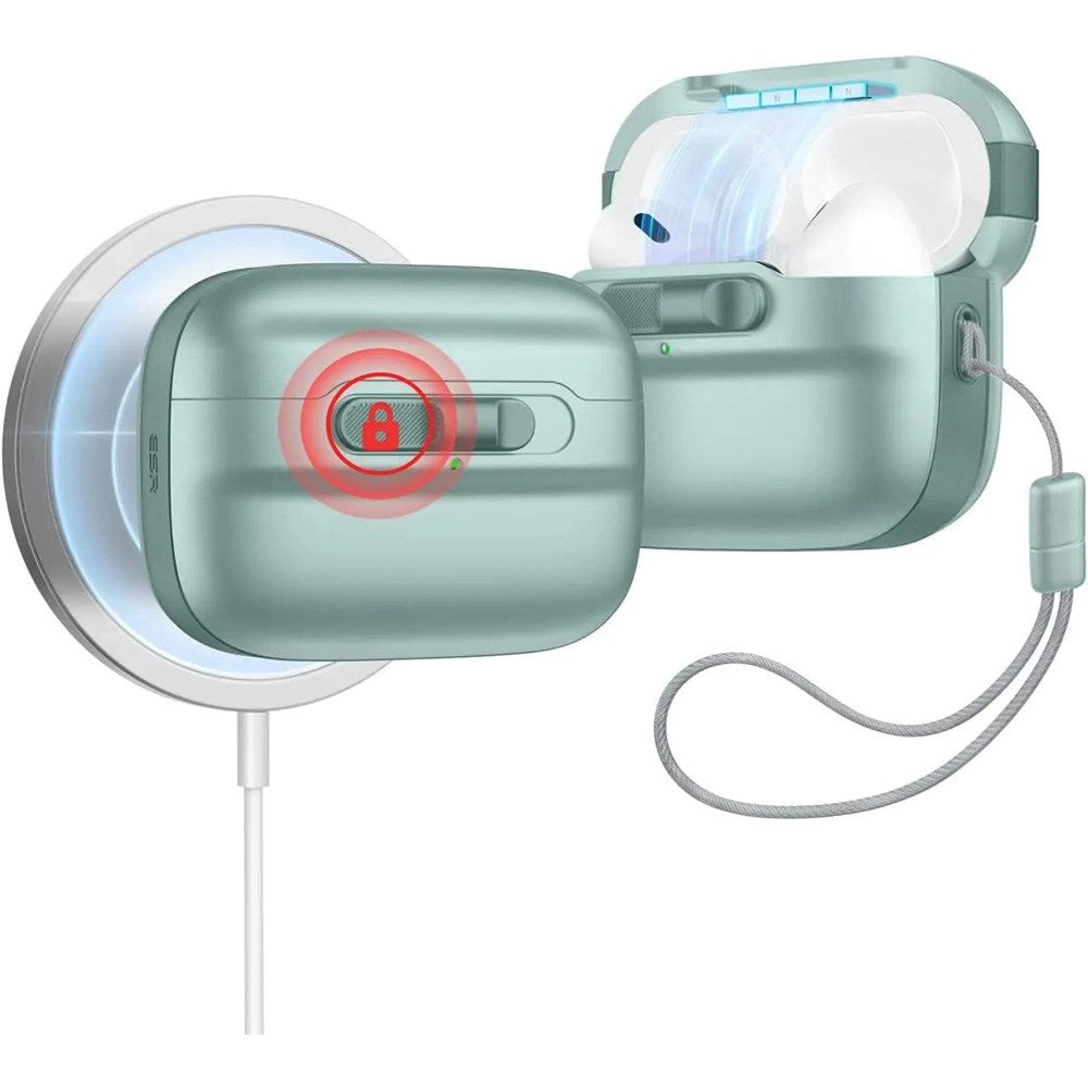 ESR AirPods Pro (1. & 2. Gen.) HaloLock Pulse Fodral - MagSafe Kompatibel - Grön