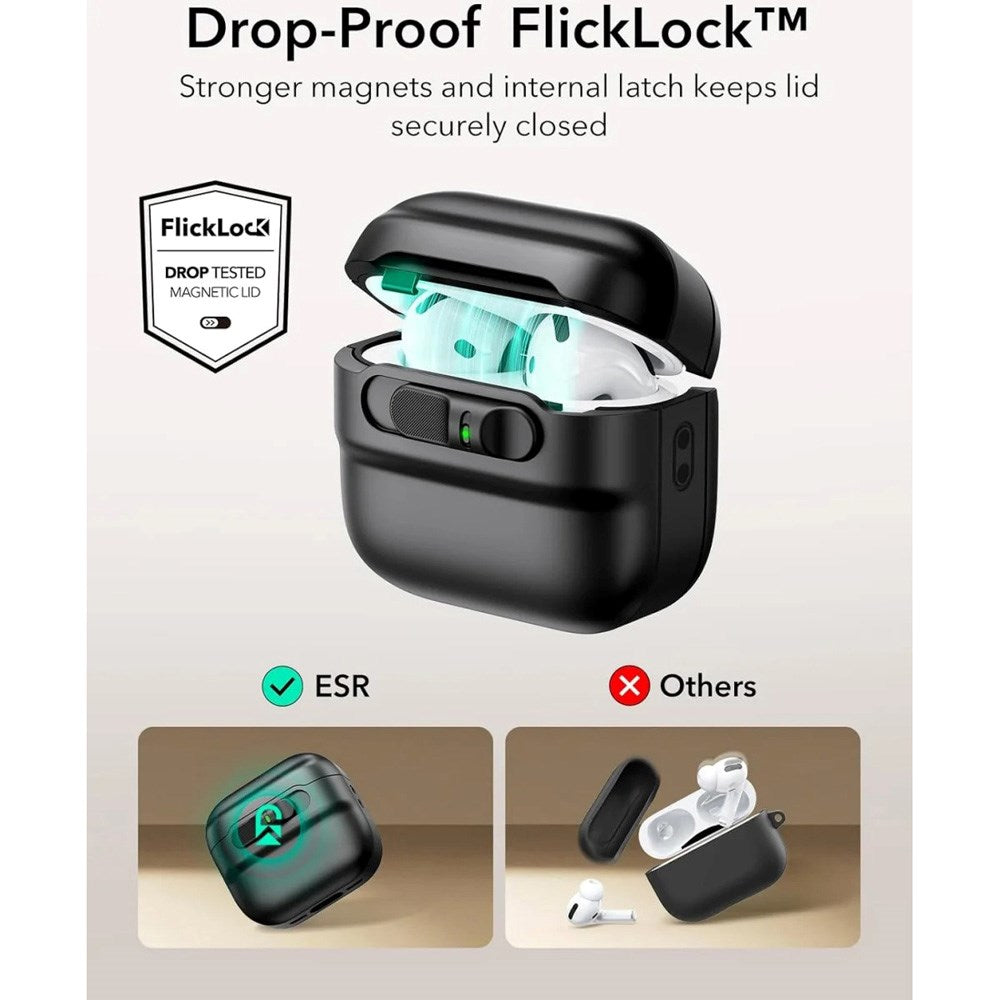 ESR AirPods (4. Gen.) HaloLock Pulse Fodral - MagSafe Kompatibel - Svart