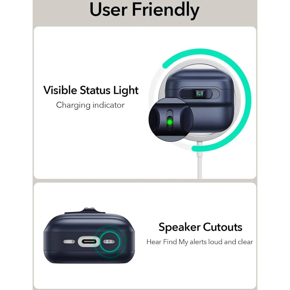 ESR AirPods (4. Gen.) HaloLock Pulse Fodral - MagSafe Kompatibel - Blå