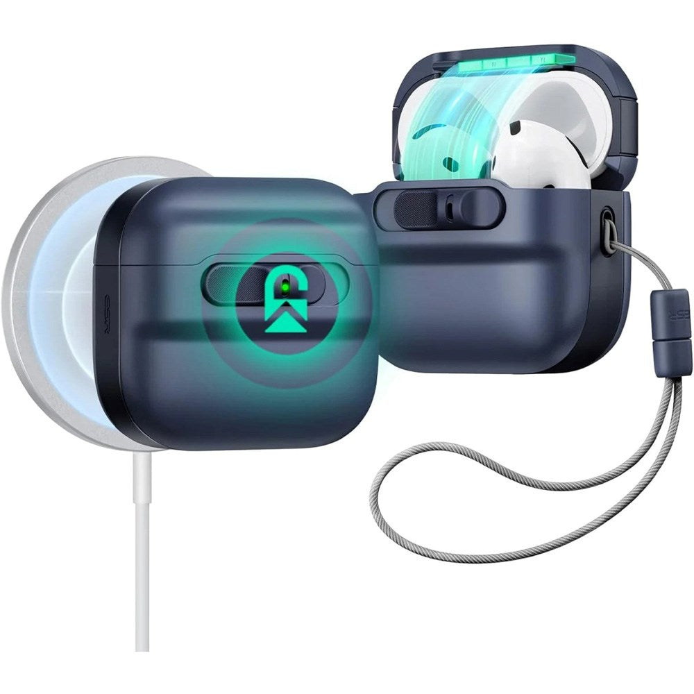 ESR AirPods (4. Gen.) HaloLock Pulse Fodral - MagSafe Kompatibel - Blå