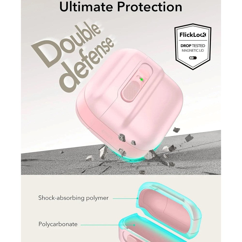 ESR AirPods (4. Gen.) HaloLock Pulse Fodral - MagSafe Kompatibel - Rosa