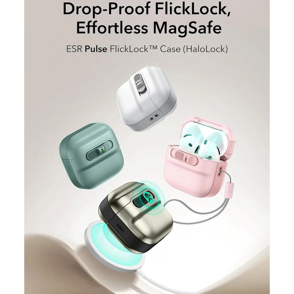 ESR AirPods (4. Gen.) HaloLock Pulse Fodral - MagSafe Kompatibel - Rosa