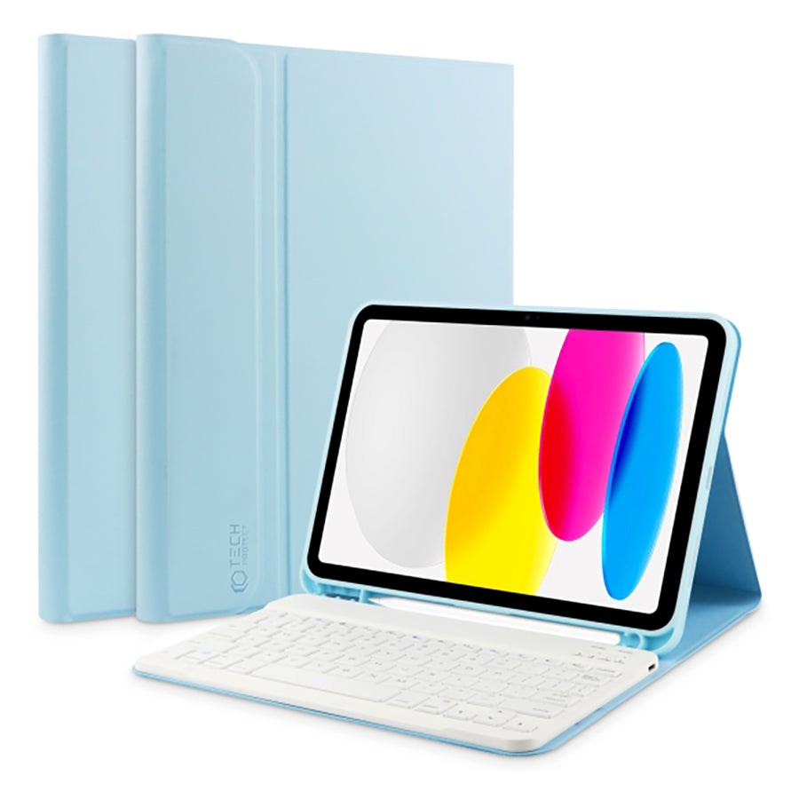 iPad 11" (2025) / iPad 10.9" (2024/2022) Tech-Protect Tangentbordsskydd med pennhållare - Engelsk layout - Blå