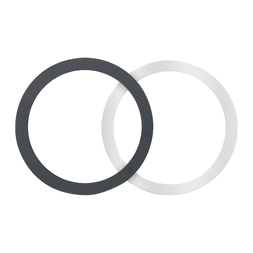 Tech-Protect MagSafe Kompatibla Magnetiska Ringar - 2 Pack - Svart / Silver