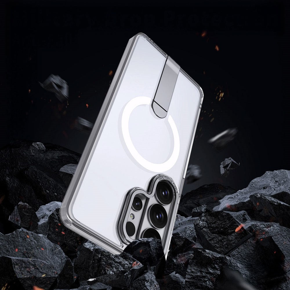 Samsung Galaxy S26 Ultra Hurtel Hybrid Armor X Skal m. Kickstand – MagSafe Kompatibel – Genomskinlig