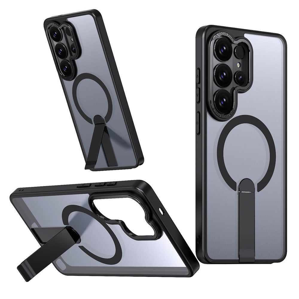 Samsung Galaxy S26 Ultra Hurtel Hybrid Armor X Skal m. Kickstand – MagSafe Kompatibel – Svart