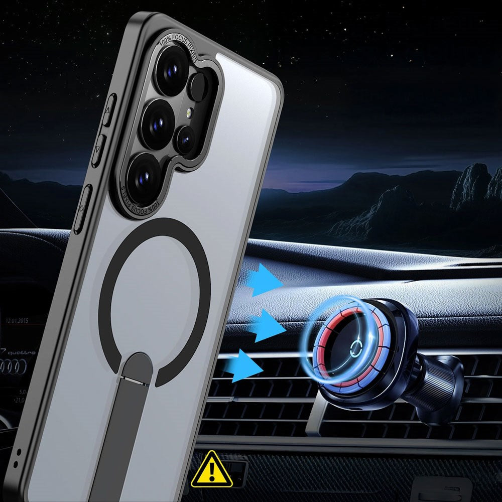 Samsung Galaxy S26 Ultra Hurtel Hybrid Armor X Skal m. Kickstand – MagSafe Kompatibel – Svart