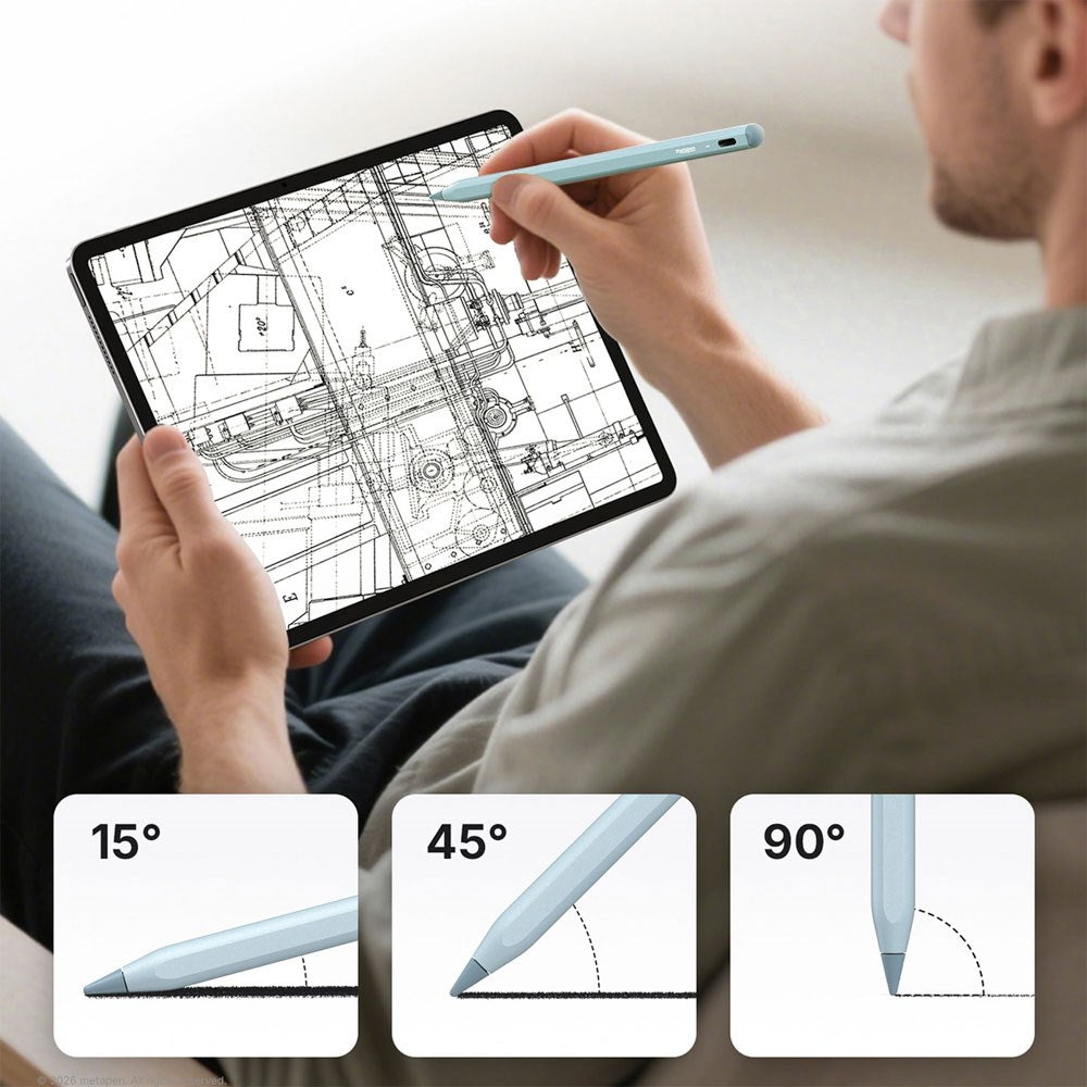 Metapen A8 Stylus Penna för iPad - USB-C - Blå