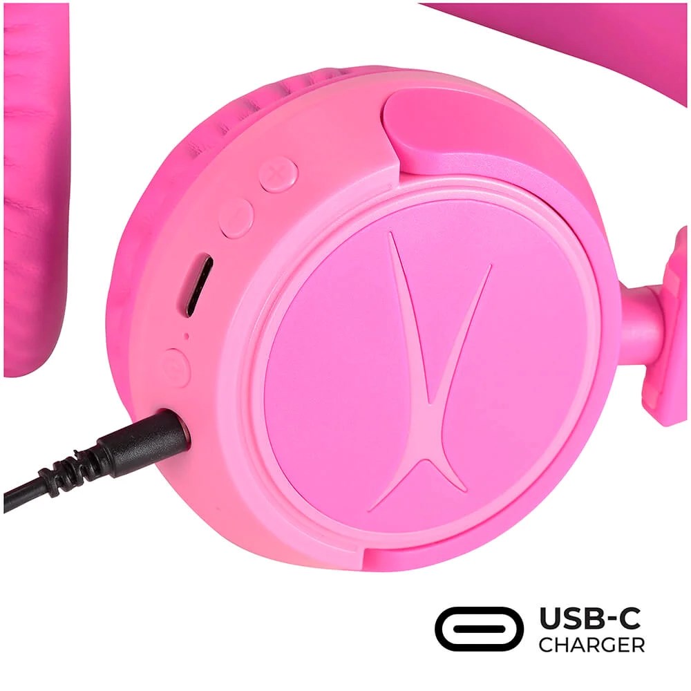 Altec Lansing 2-i-1 Headset för Barn med / utan Kabel - On-Ear Design - Rosa