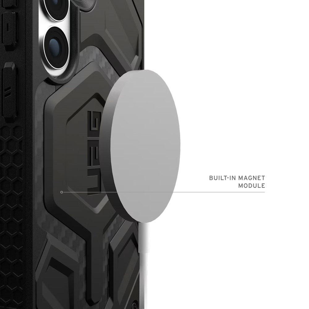 Samsung Galaxy S26+ (Plus) UAG Monarch Pro Carbon Hybrid Skal – MagSafe Kompatibel – Svart