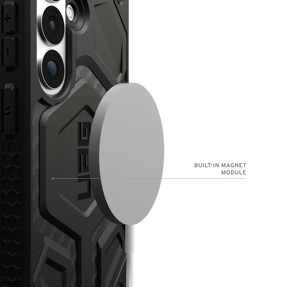 Samsung Galaxy S26 UAG Monarch Pro Carbon Hybrid Skal – MagSafe Kompatibel – Svart