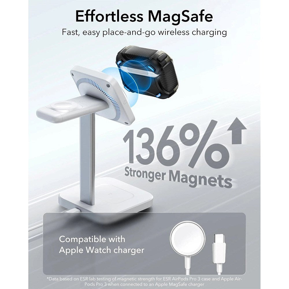 ESR AirPods Pro (3:e gen.) Cyber FlickLock Fodral med Karbinhake – Titan