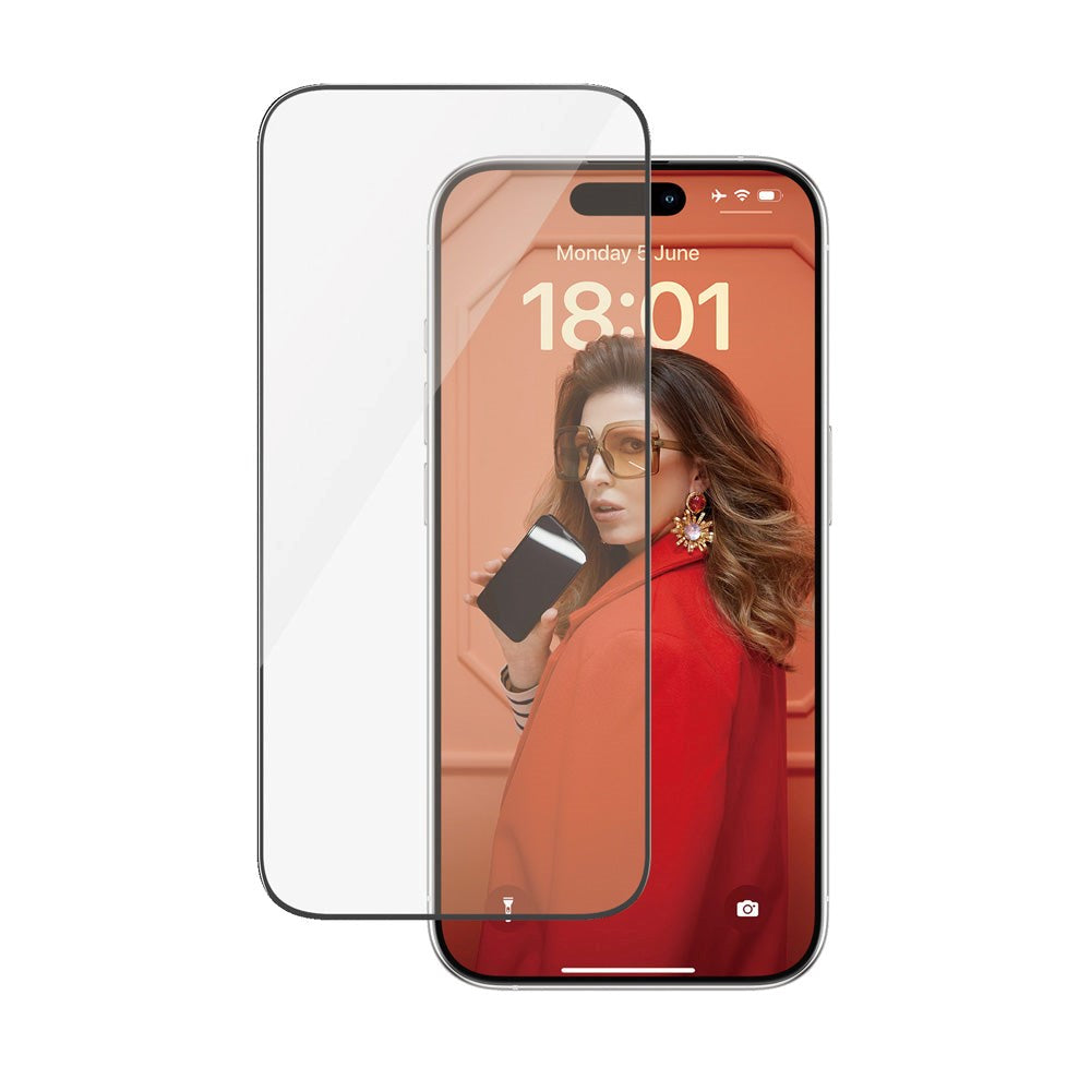 iPhone 15 Pro PanzerGlass Ultra Wide Fit Skärmskydd m. EasyAligner - Diamond Strength - Genomskinlig