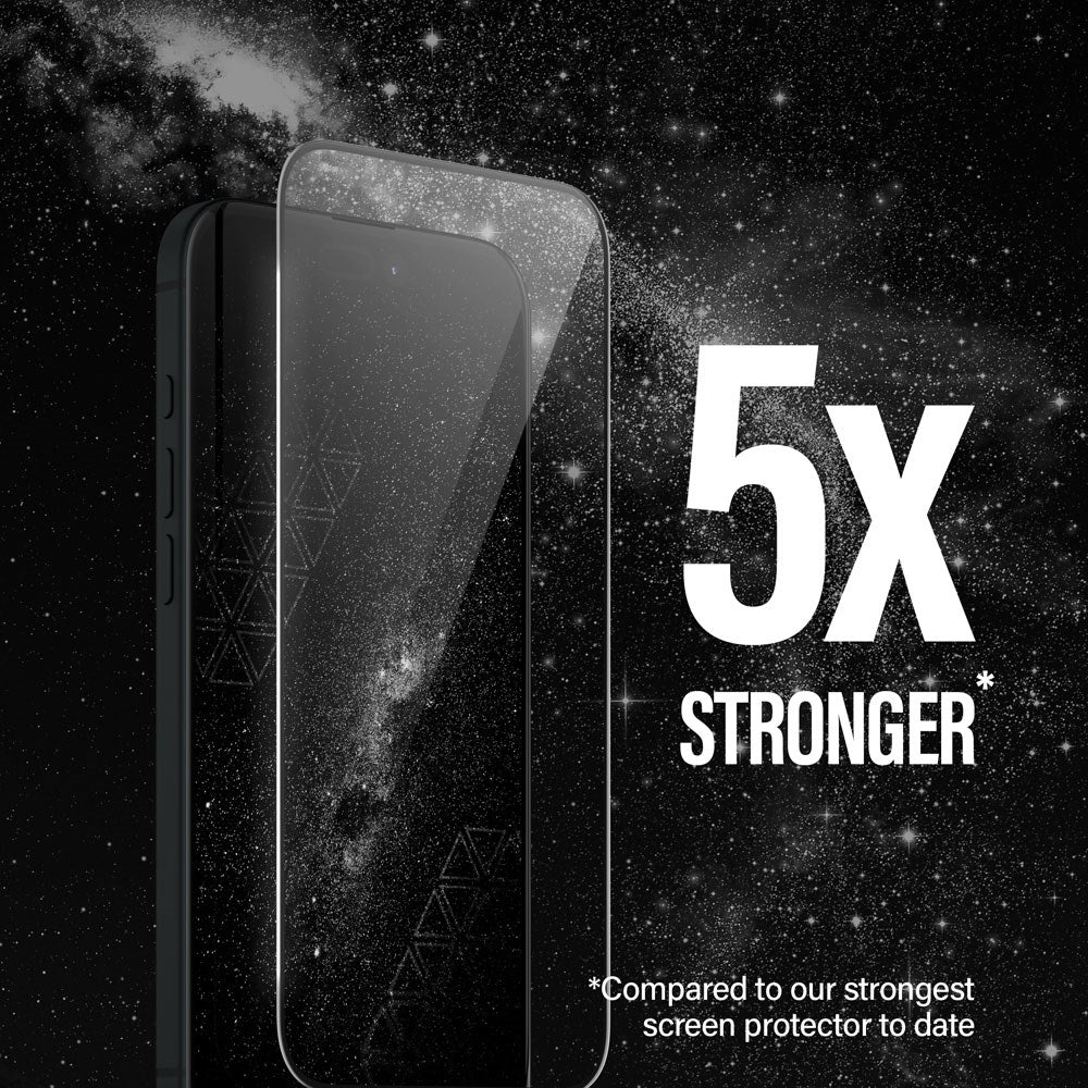 iPhone 15 Plus / 16 Plus PanzerGlass Ultra Wide Fit Ceramic Skärmskydd m. EasyAligner - Svart Kant