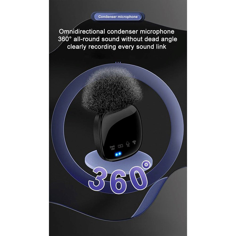 Lippa Pro Trådlös Mikrofon m. Lightning - 2. Pack - Svart