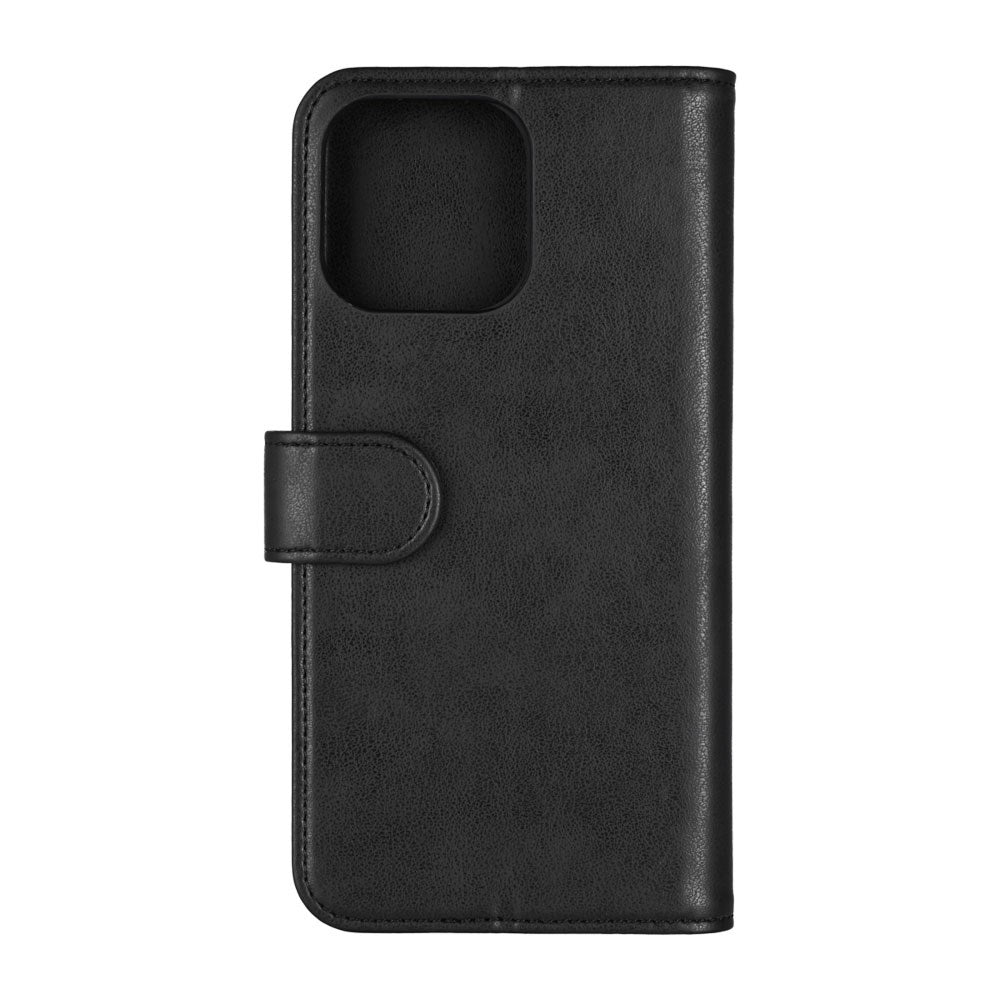 iPhone 16 Pro Max Essentials Konstläder Fodral m. Korthållare & Ställfunktion - Svart