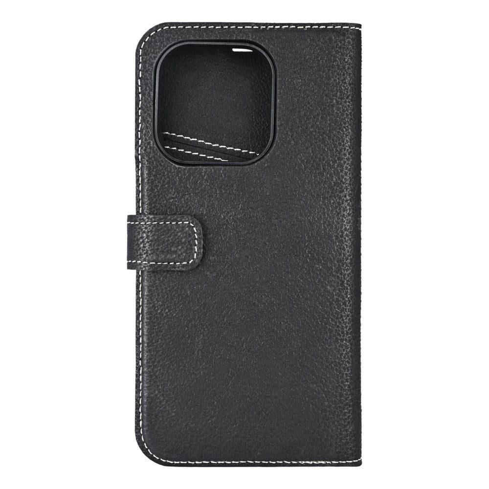 iPhone 16 Pro Essentials 2-i-1 Läder Fodral - MagSafe Kompatibel - Svart