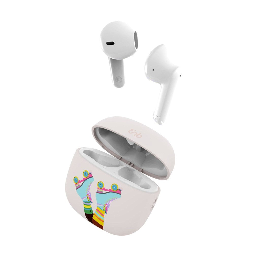 T'NB ORIGIN Trådlösa In-Ear Hörlurar med Laddfodral - Rullskridskor Design