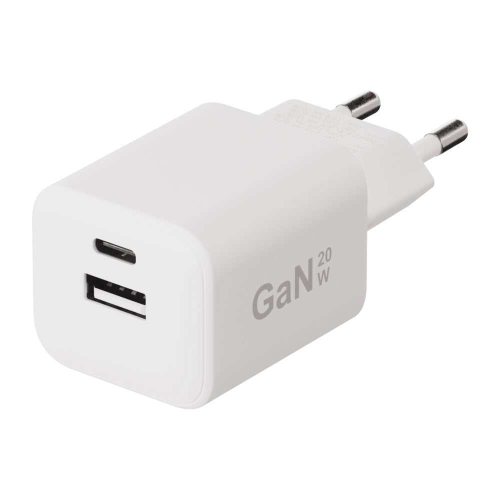 X2O 20W Väggladdare m. 1x USB-A & 1x USB-C - Vit