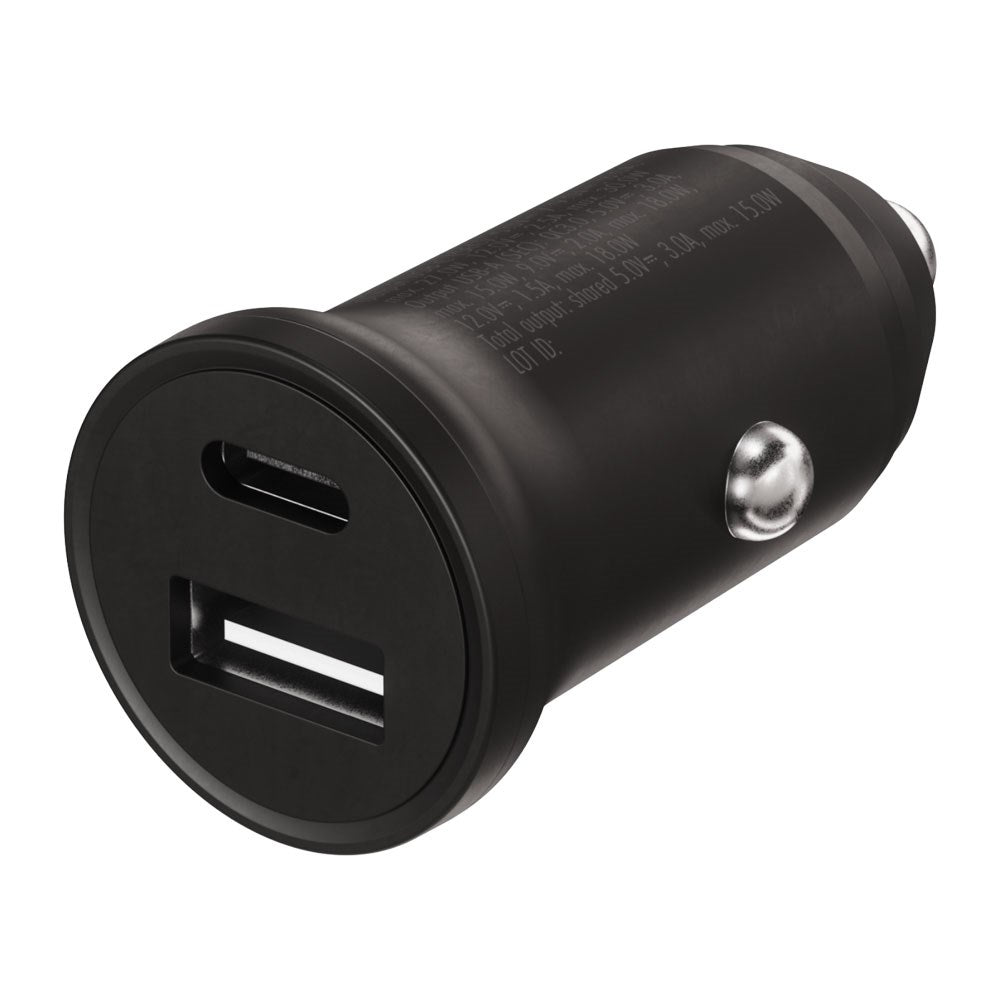 X2O 30W Dubbel Billaddare USB-A & USB-C - Svart