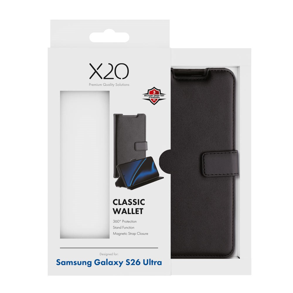 Samsung Galaxy S26 Ultra X2O Classic Wallet Fodral - Svart