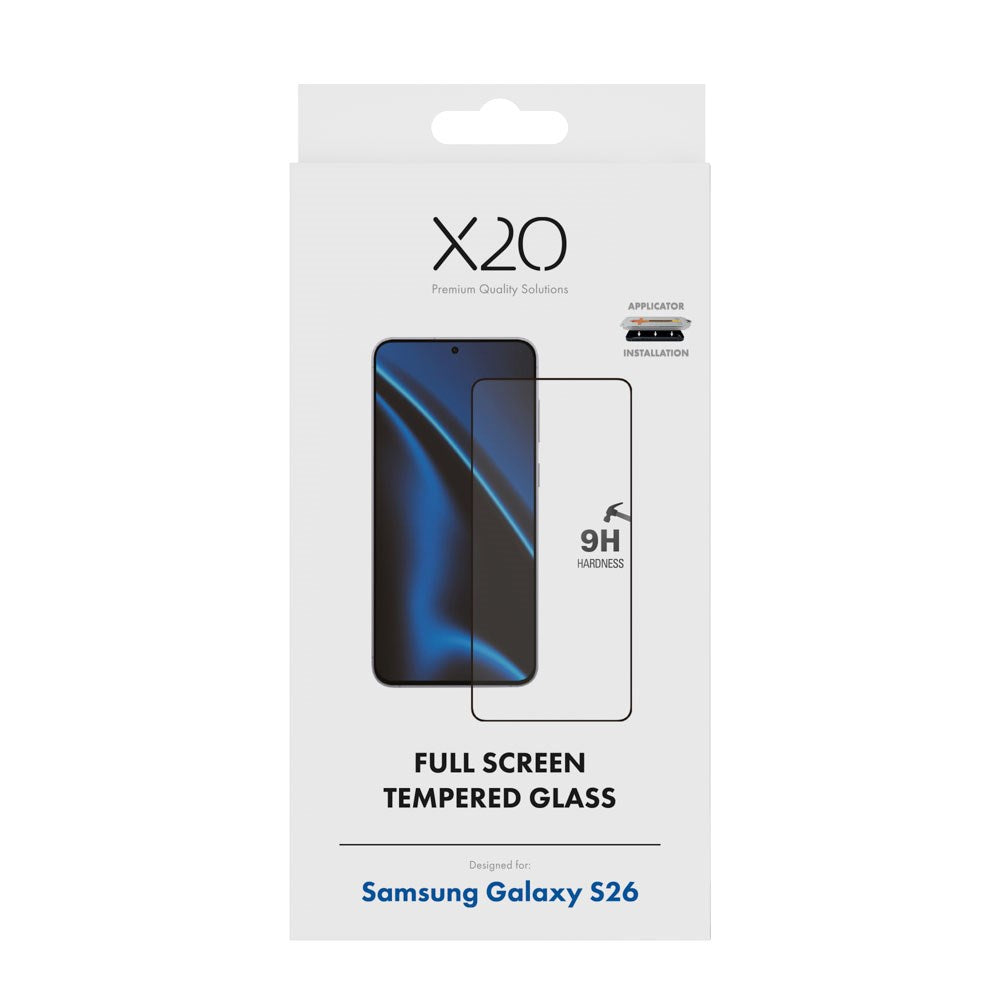 Samsung Galaxy S26 X2O 9H Full Fit Härdat Skärmskyddsglas - Genomskinlig