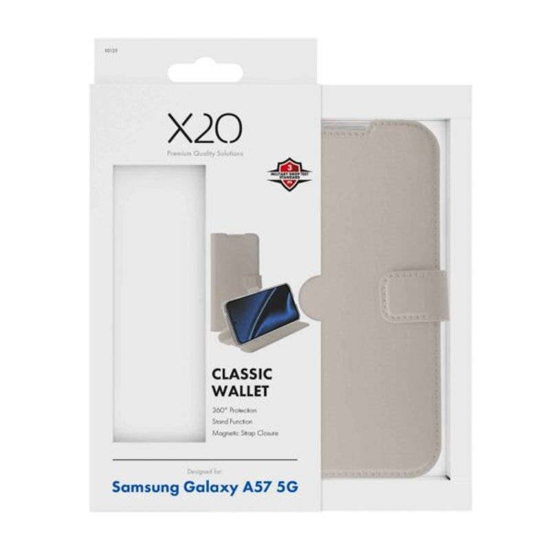 Samsung Galaxy A57 X2O Classic Wallet Fodral - Beige