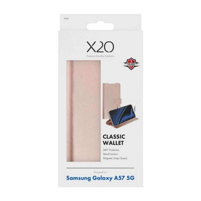 Samsung Galaxy A57 X2O Classic Wallet Fodral - Roséguld