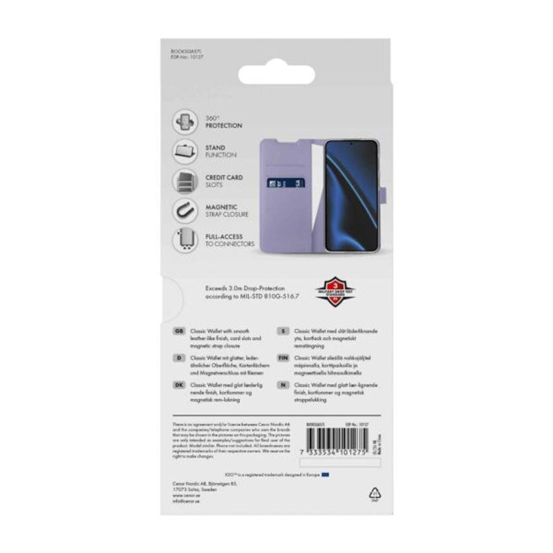 Samsung Galaxy A57 X2O Classic Wallet Fodral - Lila