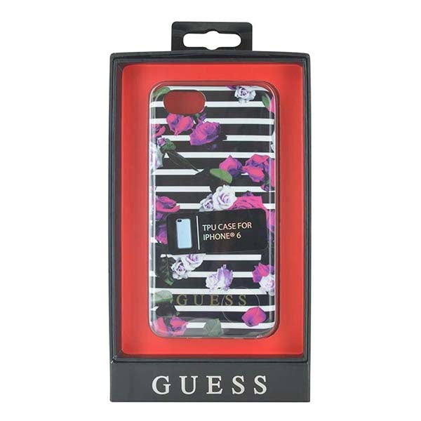 Guess iPhone 6/6s Spring Skal TPU - Ränder Rosor