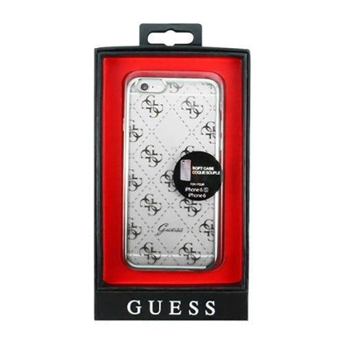 iPhone 6/6s Signature Heard - Transparent Skal TPU - Silver