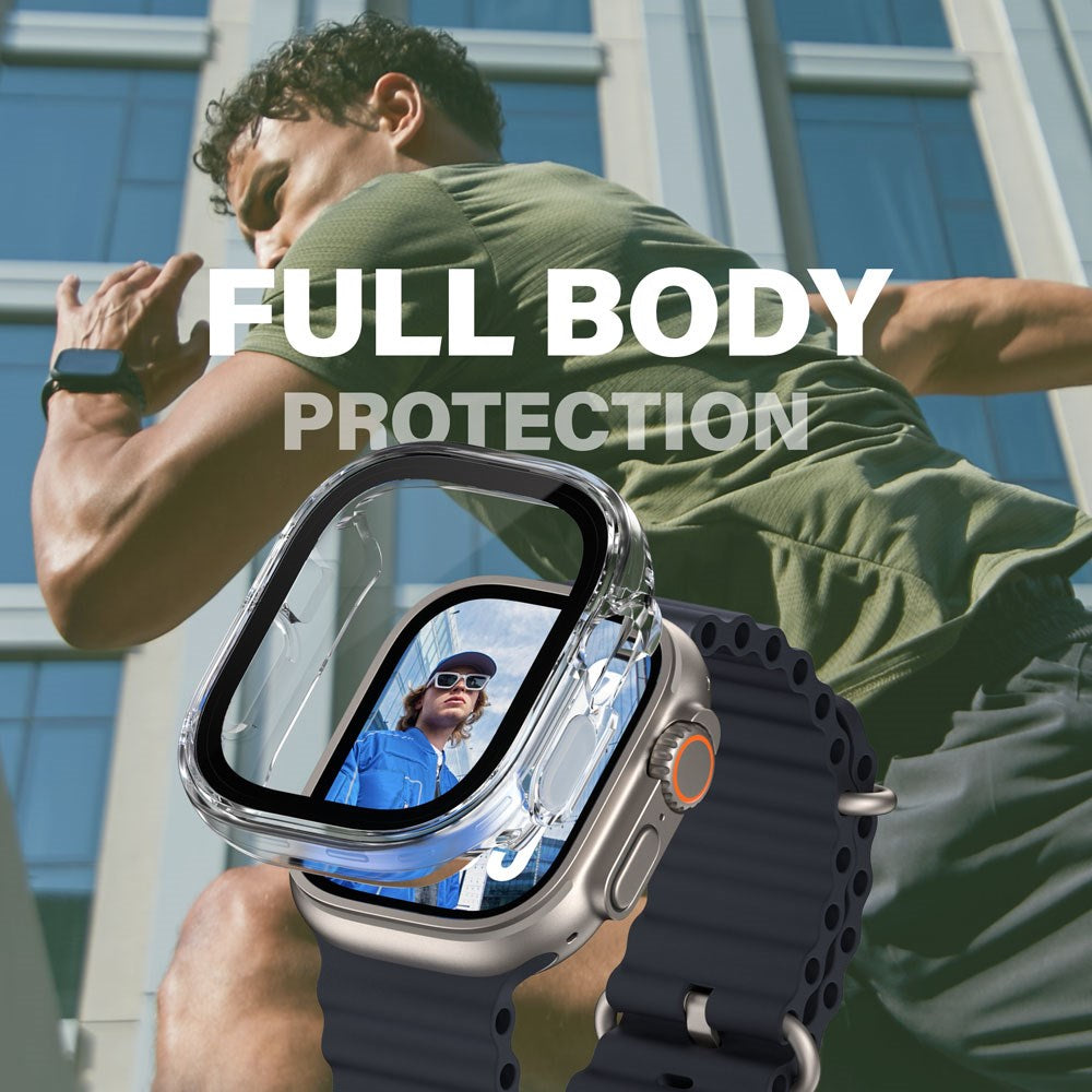 PanzerGlass Apple Watch Ultra 3/2/1 (49mm) Snappie Full Body Fodral med Inbyggt Skärmskydd - Genomskinlig
