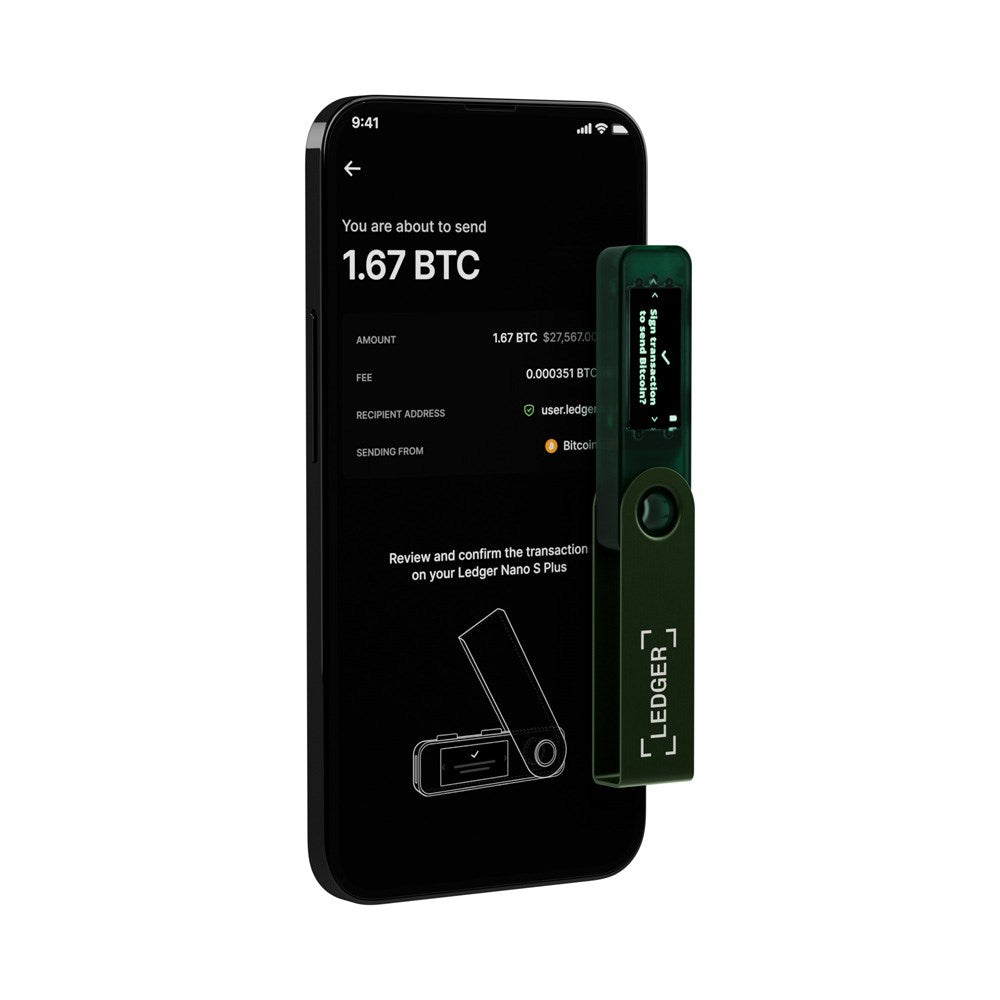 Ledger Nano S Plus Crypto Hardware Wallet - Emerald Green