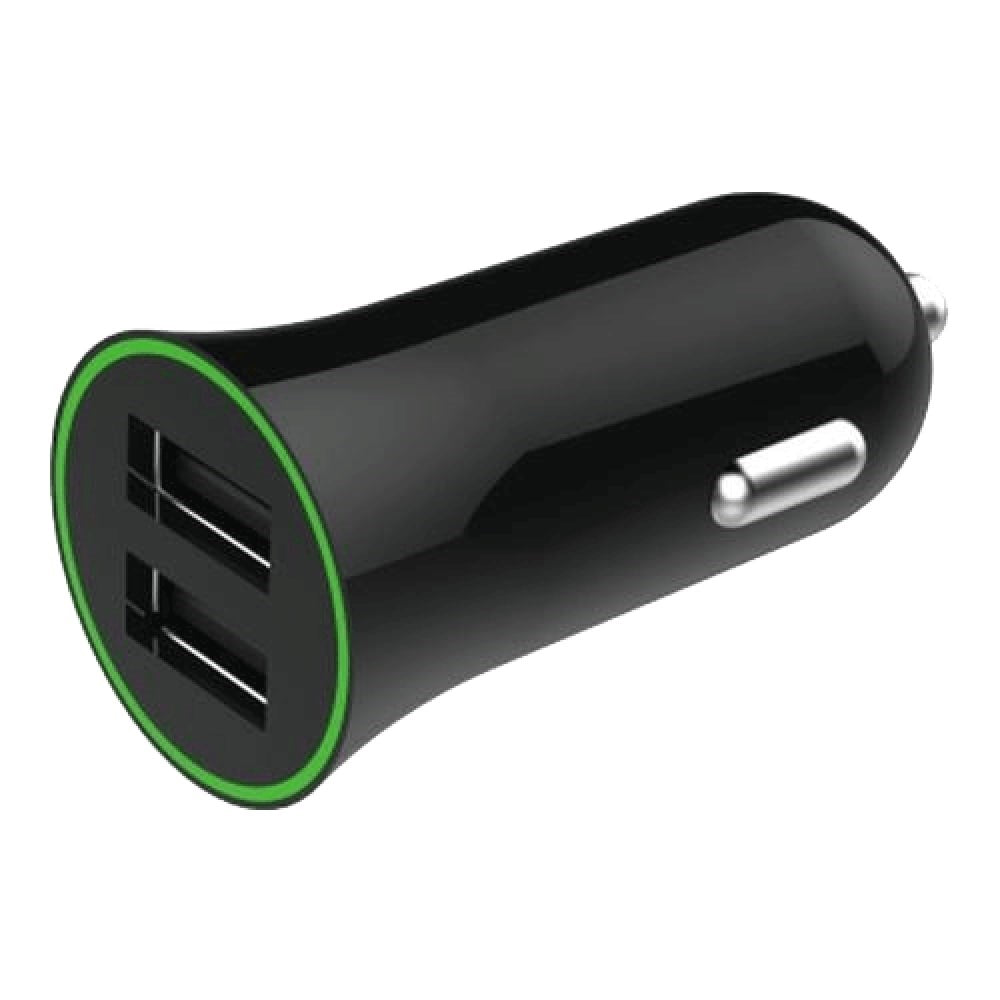 Essentials 12W Billaddare med 2 x USB-A - Svart