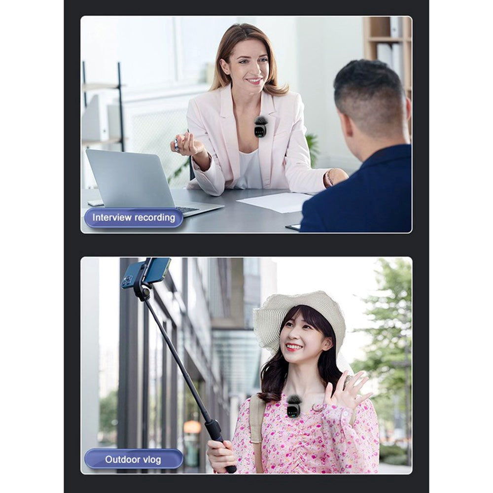 Lippa Pro Trådlös Mikrofon m. Lightning - 2. Pack - Svart