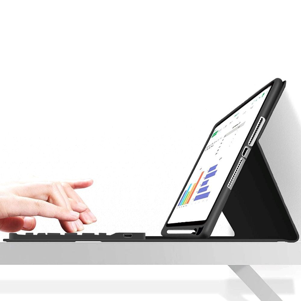 iPad 11" (2025) / iPad 10.9" (2024/2022) Tech-Protect Keyboard Fodral med Pennhållare - Engelsk Layout - Svart