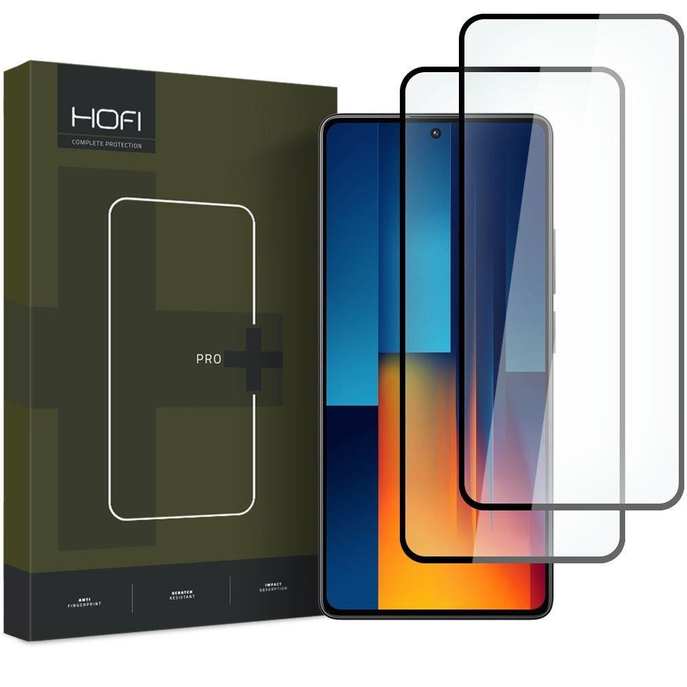 Xiaomi Poco M6 Pro Hofi Glass Pro+ Skärmskydd - Case Friendly - 2-Pak - Svart Kant