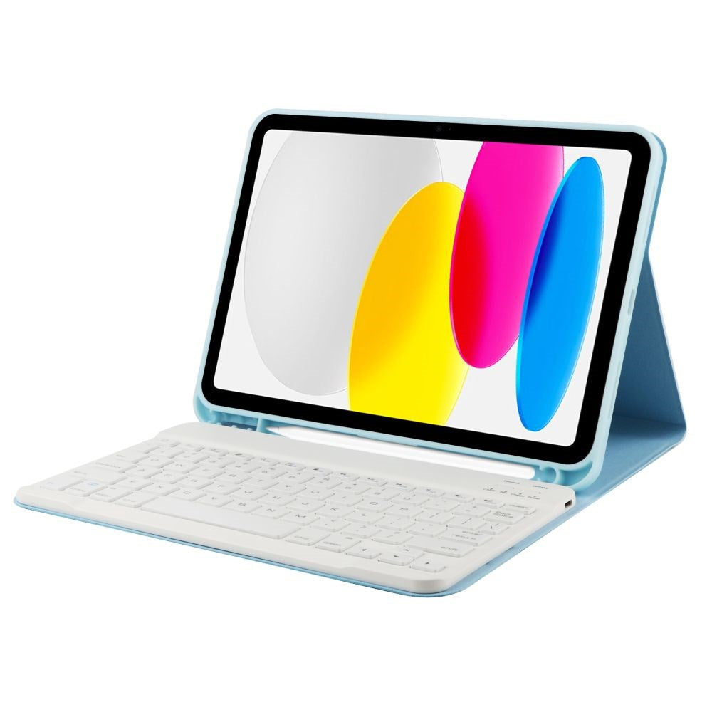 iPad 11" (2025) / iPad 10.9" (2024/2022) Tech-Protect Tangentbordsskydd med pennhållare - Engelsk layout - Blå